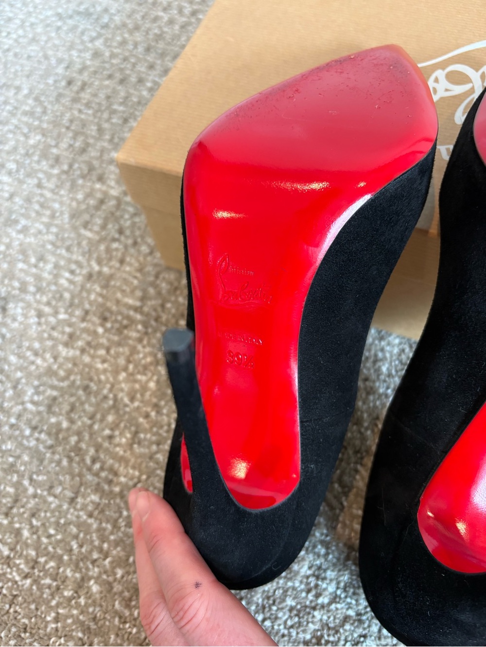 Christian Louboutin Black Suede So Kate size 39.5 - Picture 5 of 5